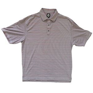 FootJoy FJ Men’s Golf Polo Size XL Performance Wear Red White Blue American USA